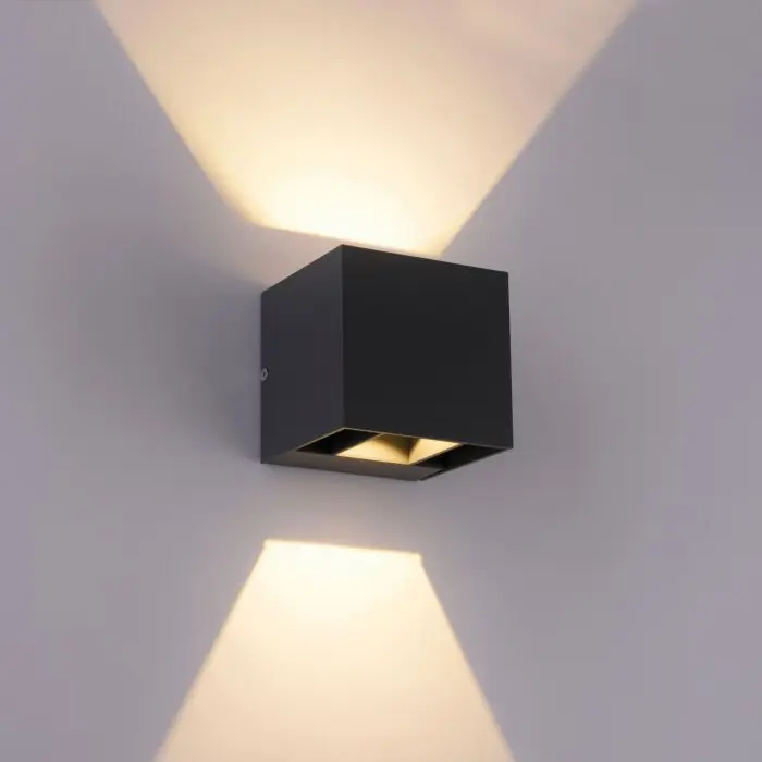 Paul-Neuhaus BLOCK Buiten muurverlichting LED Antraciet, 2-lichts Finale Uitverkoop