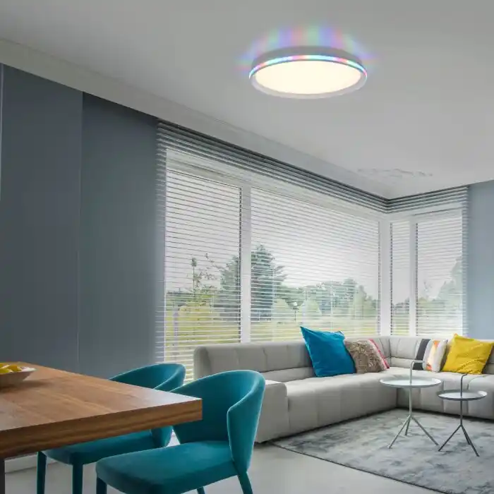 Leuchten-Direkt GALACTICA Plafondlamp LED Wit, 1-licht, Afstandsbediening, Kleurwisselaar Lage Kosten