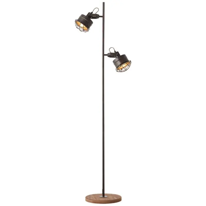 Brilliant-Leuchten Unity Staande lamp Natuurlijke kleuren, Zwart, 2-lichts Rechtstreeks Van De Fabrikant