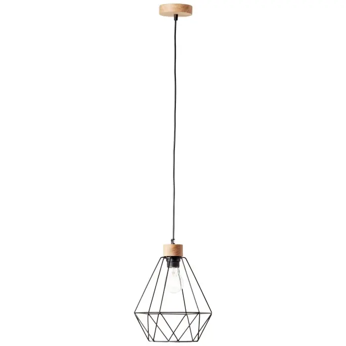 Beperkte Voorraad Brilliant-Leuchten Drewno Hanglamp Hout licht, Zwart, 1-licht