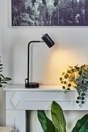 Zuoz Tafellamp Chroom, Zwart, 1-licht Express Levering