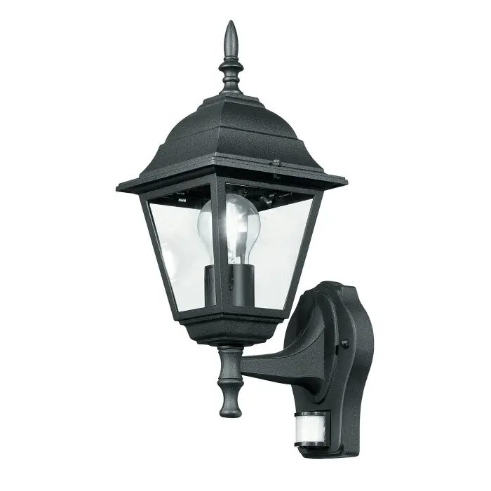 Lutec Roma Buiten muurverlichting Antraciet, 1-licht, Bewegingsmelder Seizoensaanbieding