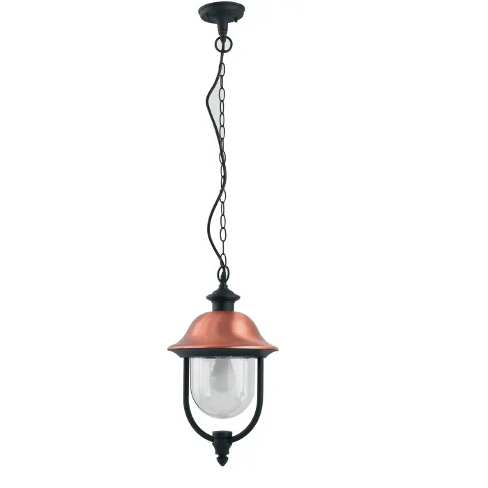 Korting Lutec Venezia Buitenhanglamp Antraciet, Koperkleurig, 1-licht