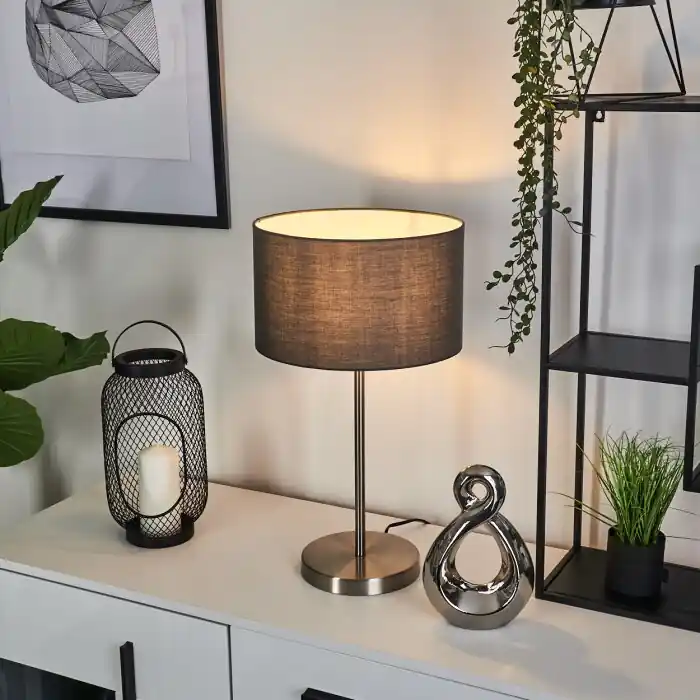 Gratis Retour Tveid Tafellamp Nikkel mat, 1-licht