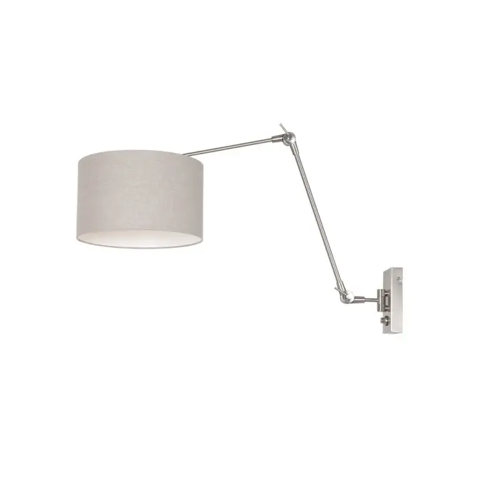 Goedkoop Steinhauer Prestige Chic Muurlamp Staal geborsteld, 1-licht