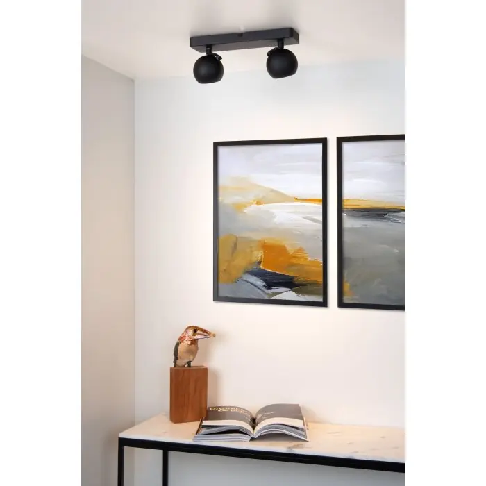 Lucide FAVORI Plafondlamp Zwart, 2-lichts Betrouwbaar