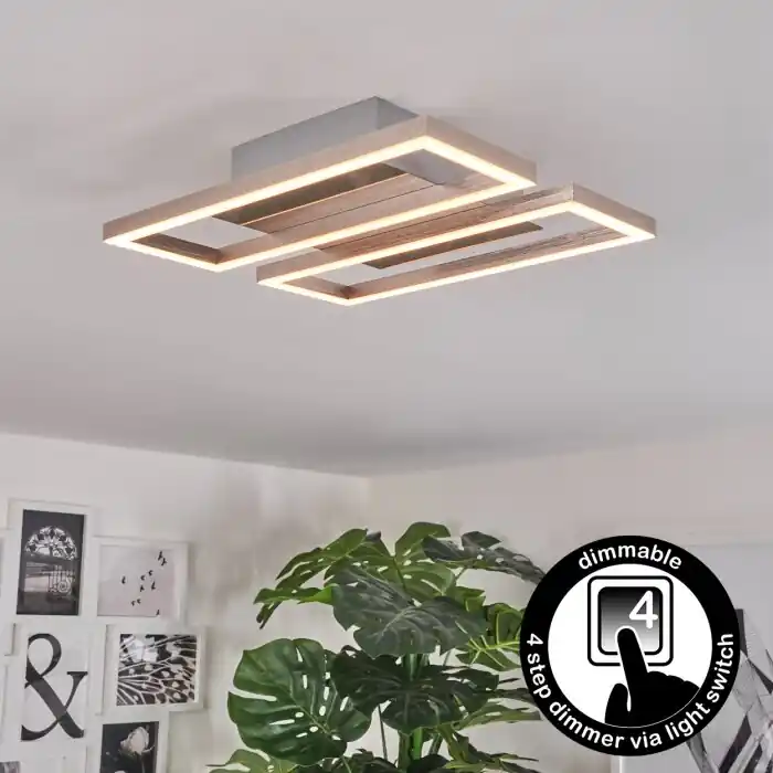 Lage Prijs Buren Plafondlamp LED Nikkel mat, 1-licht