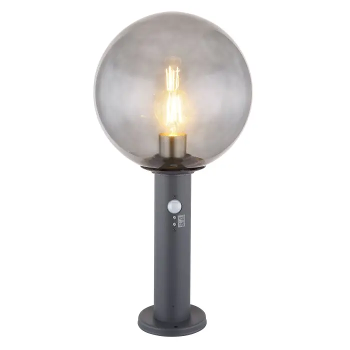 Globo HEDWIG Padverlichting Antraciet, 1-licht, Bewegingsmelder Flitsaanbieding