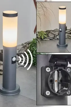 Actieprijs Sessa Padverlichting Antraciet, 1-licht, Bewegingsmelder