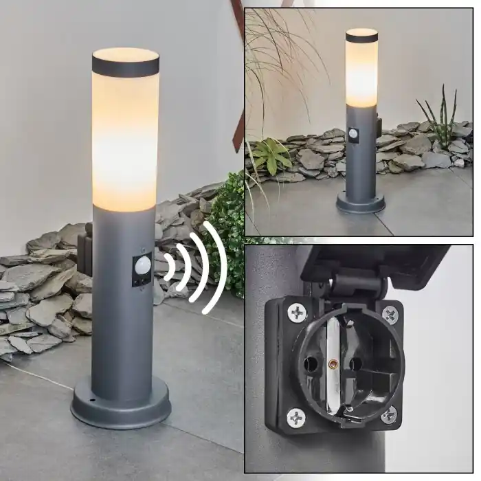 Actieprijs Sessa Padverlichting Antraciet, 1-licht, Bewegingsmelder