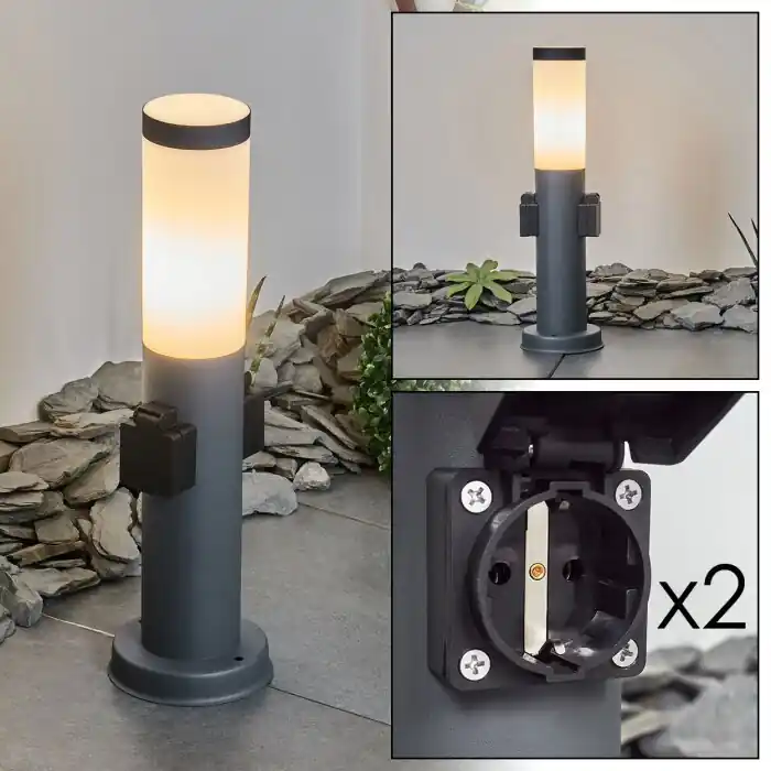 Sessa Padverlichting Antraciet, 1-licht Gratis Retour