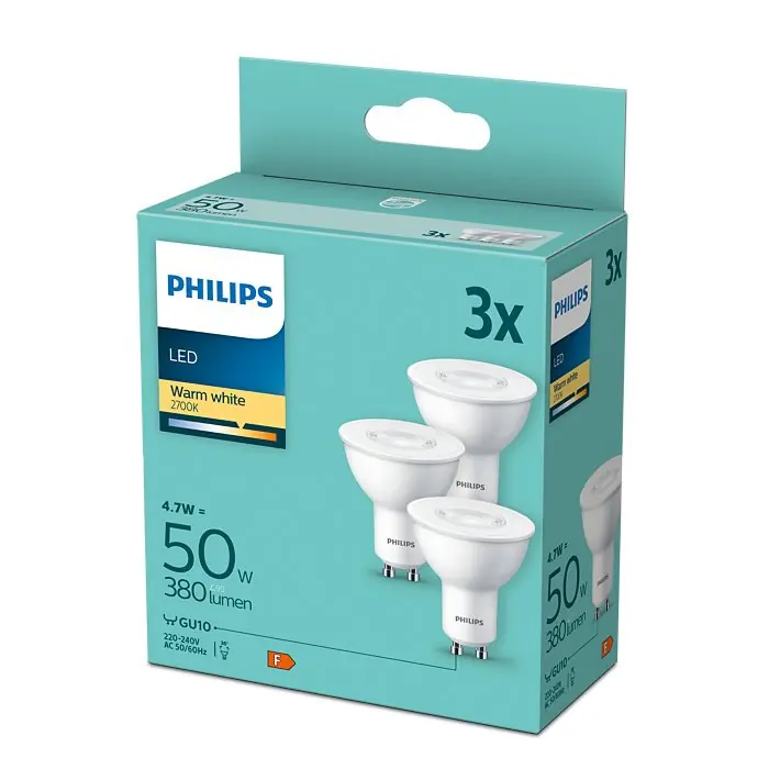 Goedkoop Philips LED GU10 4,7 Watt 2700 Kelvin 400 Lumen
