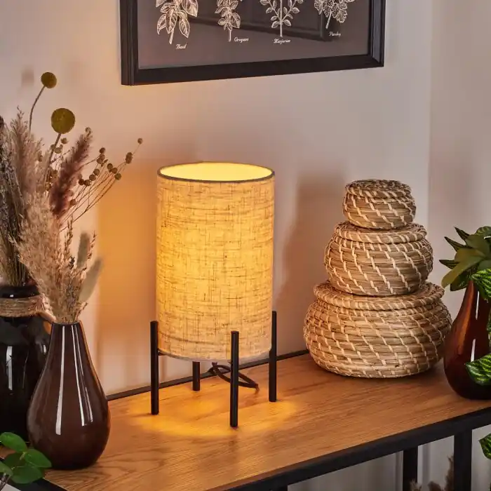 Flitsaanbieding Baranque Tafellamp Zwart, 1-licht