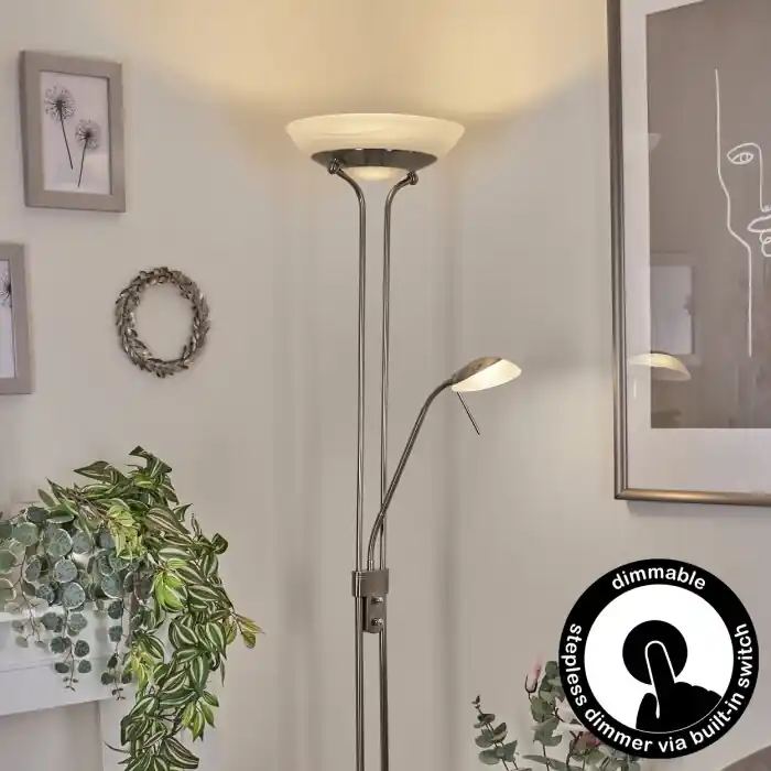 Biot Staande lamp LED Nikkel mat, 2-lichts Koop Online