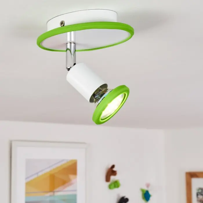 Flitsaanbieding Cabri Plafondlamp LED Chroom, Groen, Wit, 1-licht