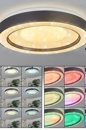 Zeballos Plafondlamp LED Wit, 1-licht, Afstandsbediening, Kleurwisselaar Gereduceerde Prijs