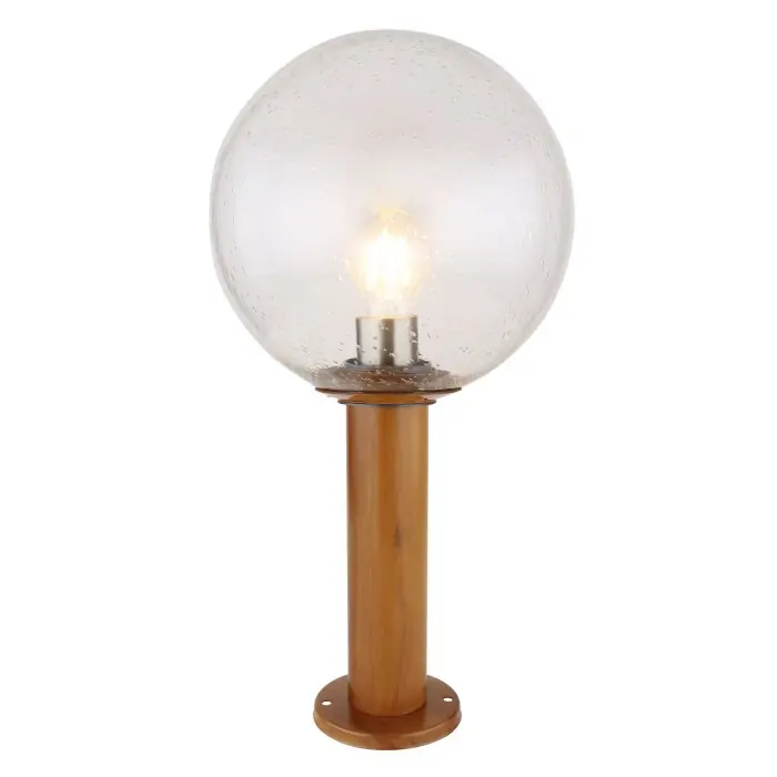 Globo OSSY Padverlichting houtlook, 1-licht Betrouwbaar