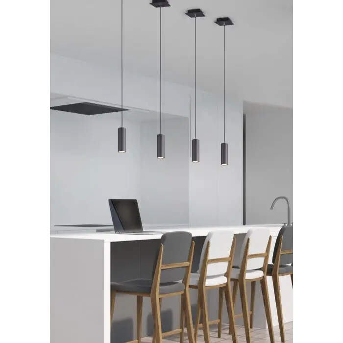 Speciale Aanbieding Trio MARLEY Hanglamp Zwart, 4-lichts