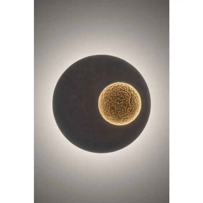 Holländer LUNA RUND GROß Muurlamp LED Bruin, Goud, Zwart, 1-licht Bestseller