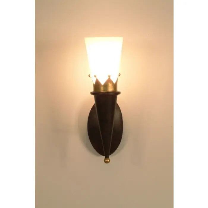 Beste Prijs Holländer TORCIA CORONA Muurlamp Bruin, Goud, 1-licht