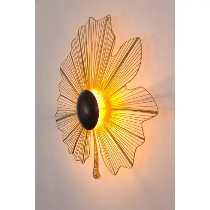 Tijdelijk Beschikbaar Holländer Tremolo Muurlamp Bruin, Goud, Zwart, 1-licht