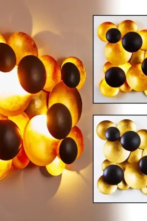 Beperkt Aanbod Muurlamp LED Goud, Zwart, 9-lichts