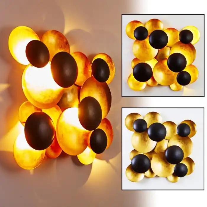 Beperkt Aanbod Muurlamp LED Goud, Zwart, 9-lichts