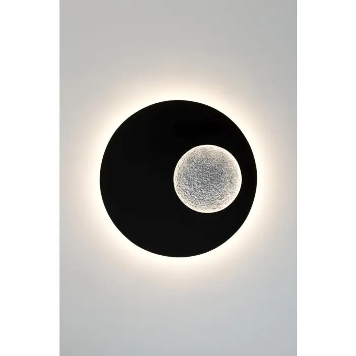 Holländer LUNA RUND GROß Muurlamp LED Bruin, Zwart, Zilver, 1-licht Aanbieding
