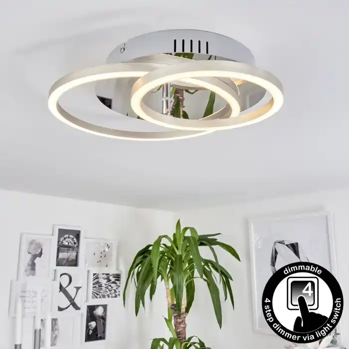 Lage Prijs Buren Plafondlamp LED Aluminium, Chroom, 1-licht