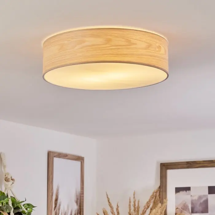 Magdalena Plafondlamp Natuurlijke kleuren, Wit, 2-lichts Korting