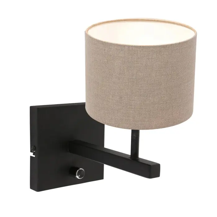 Direct Verzonden Steinhauer Stang Muurlamp Zwart, 1-licht