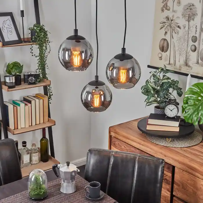 Sernf Hanglamp Zwart, 3-lichts Laatste Versie
