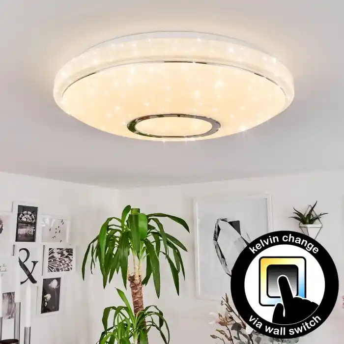 Auxerre Plafondlamp LED Wit, 1-licht Actieprijs