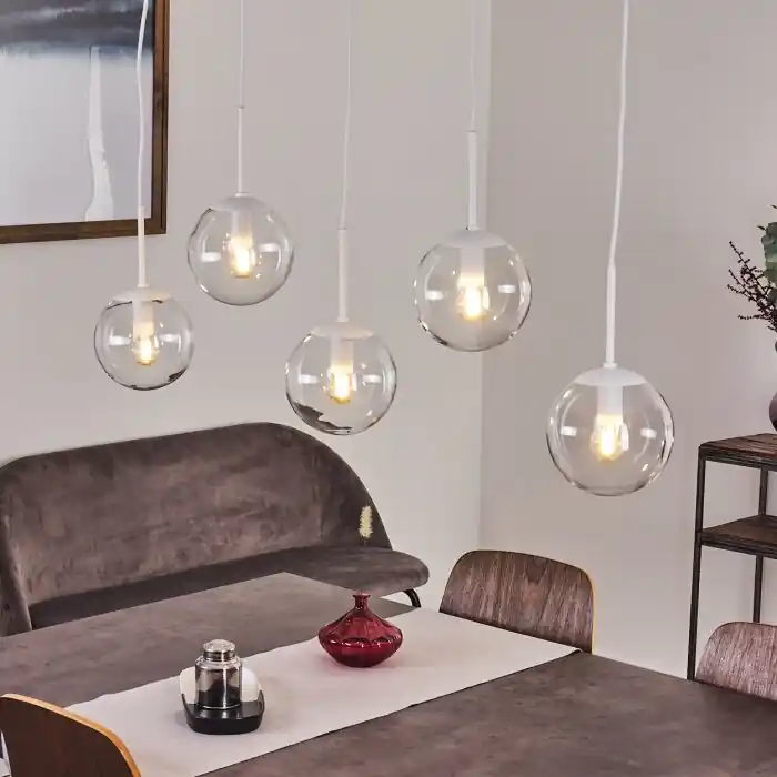 Mesas Hanglamp Wit, 5-lichts Snelle Levering
