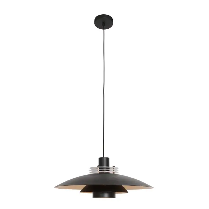 Steinhauer Flinter Hanglamp Zwart, 1-licht Veilige Betaling