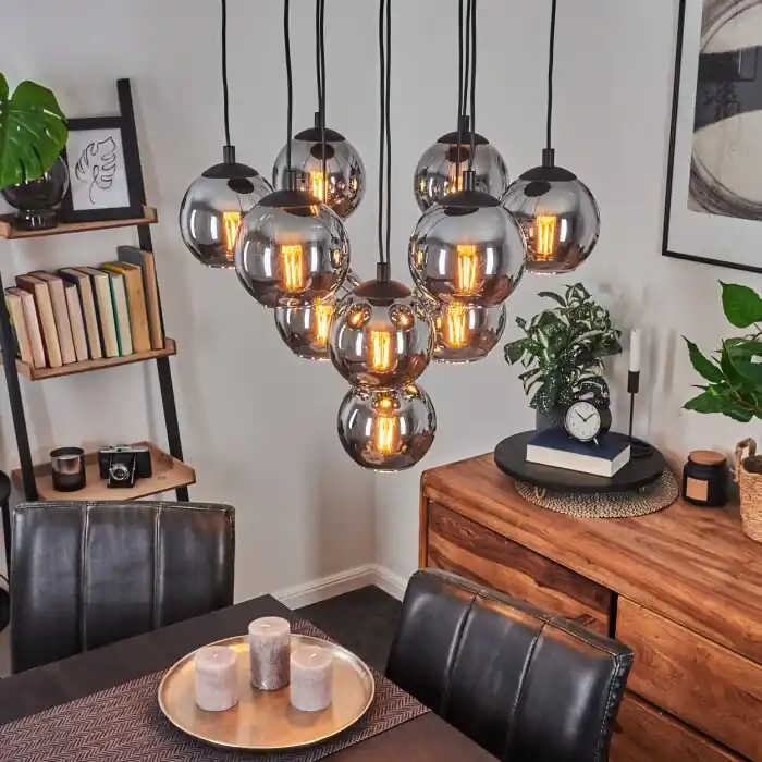 Sernf Hanglamp Zwart, 10-lichts Fabrieksprijs