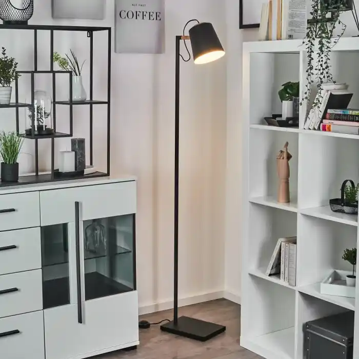 Alleen Vandaag Cerrizal Staande lamp Natuurlijke kleuren, Zwart, 1-licht