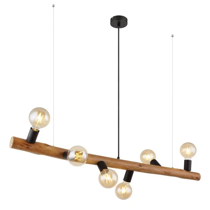 Globo KIRA Hanger Donkerbruin, 6-lichts Betrouwbaar