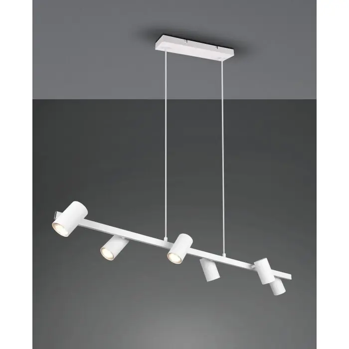 Trio MARLEY Hanglamp Wit, 6-lichts Dagaanbieding