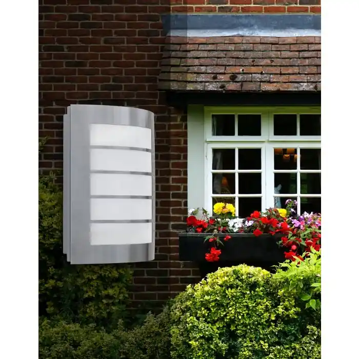 Lutec SLIM Muurlamp LED roestvrij staal, 1-licht Laatste Versie