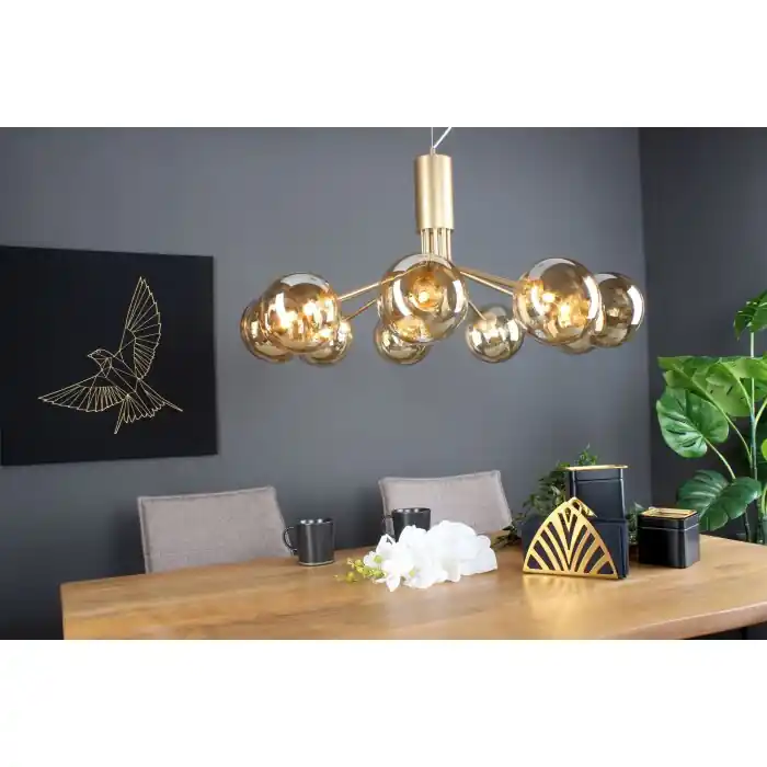 Luce Design NEPTUN Hanglamp Messing, 9-lichts Premium