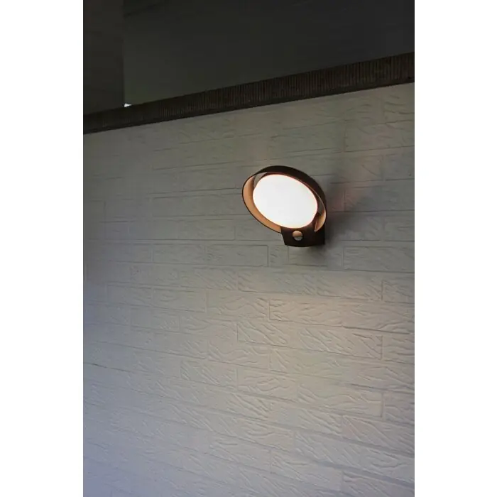 Lutec POLO Buiten muurverlichting LED Antraciet, 1-licht, Bewegingsmelder Lage Kosten
