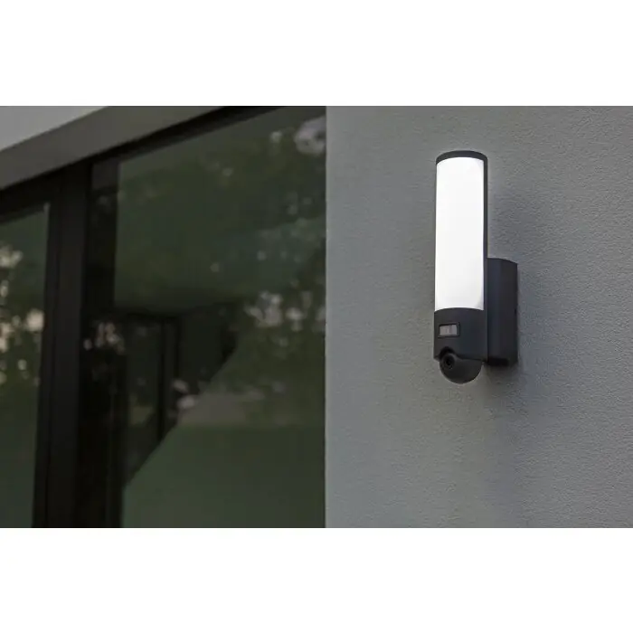 Lutec ELARA Buiten muurverlichting LED Antraciet, 1-licht, Bewegingsmelder Korting