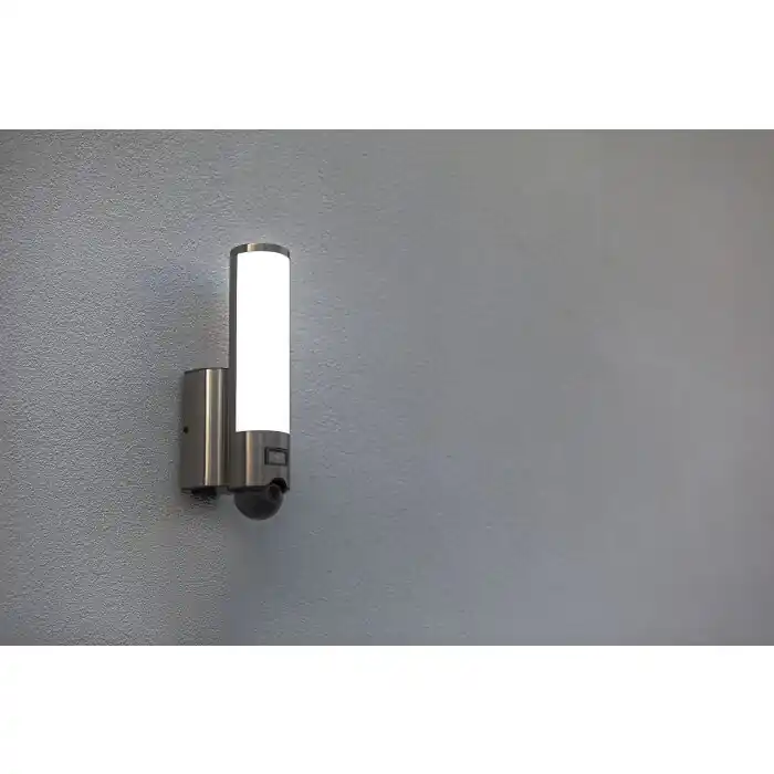 Lutec ELARA Buiten muurverlichting LED roestvrij staal, 1-licht, Bewegingsmelder Koop Online