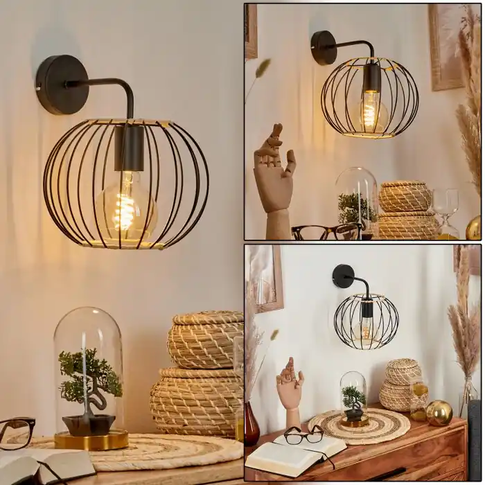 Journy Muurlamp Zwart, 1-licht Superprijs