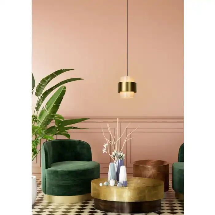 Lucide FIRMIN Hanglamp Messing, 1-licht Seizoensaanbieding