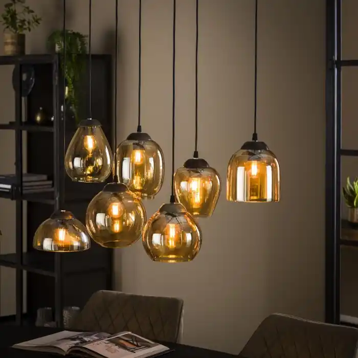 Espriella Hanglamp Oud zilver, 7-lichts Rechtstreeks Van De Fabrikant