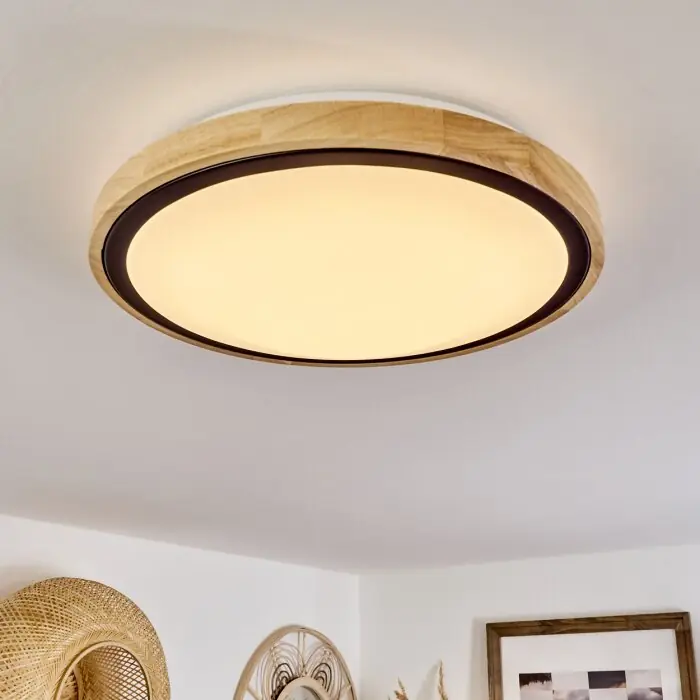 Corinto Plafondlamp LED Natuurlijke kleuren, Zwart, 1-licht Laatste Versie