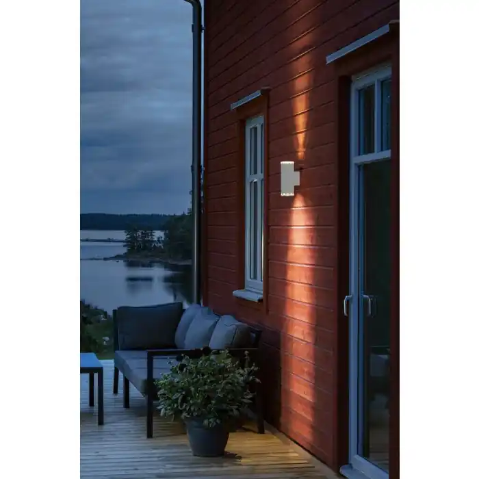 Goedkoop Konstsmide Antares Buiten muurverlichting Wit, 2-lichts