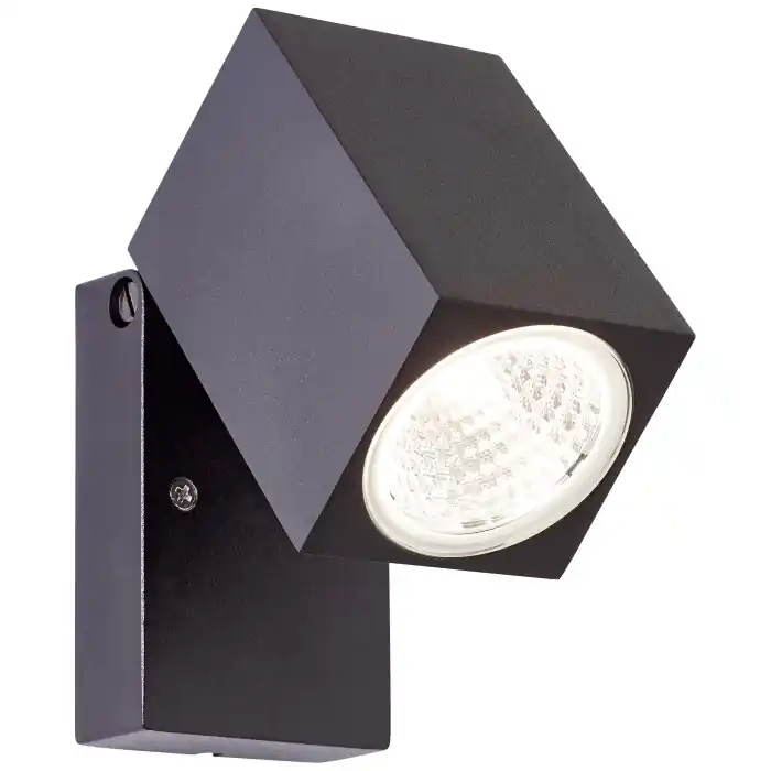 Brilliant Burk Buiten muurverlichting LED Zwart, 1-licht Direct Beschikbaar
